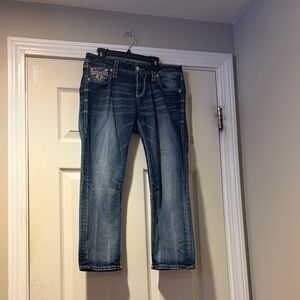 Rock Revival Delara Mid-Rise Crop Jeans 27